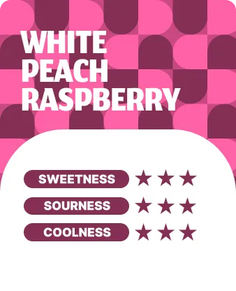 White Peach Raspberry flavor profile